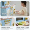 Little Chef Hampton Wooden Play Kitchen with Ice Dispenser & Sink - Blue