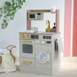 Little Chef Lake Tahoe Wooden Play Kitchen Washer & Mini Garden - Pink