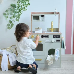 Little Chef Lake Tahoe Wooden Play Kitchen Washer & Mini Garden - Pink
