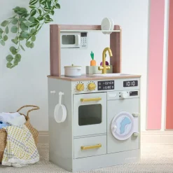 Little Chef Lake Tahoe Wooden Play Kitchen Washer & Mini Garden - Pink