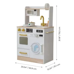 Little Chef Lake Tahoe Wooden Play Kitchen Washer & Mini Garden - White