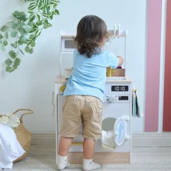 Little Chef Lake Tahoe Wooden Play Kitchen Washer & Mini Garden - White