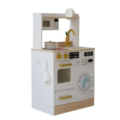Little Chef Lake Tahoe Wooden Play Kitchen Washer & Mini Garden - White