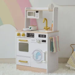 Little Chef Lake Tahoe Wooden Play Kitchen Washer & Mini Garden - White