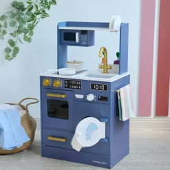 Little Chef Lake Tahoe Wooden Play Kitchen Washer & Mini Garden - Blue