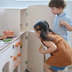 Little Chef Normandy Wooden Play Kitchen with Modular Fridge & Sink - Pink