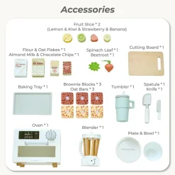 Little Chef Santa Barbara Wooden Healthy Dessert Set with 27 Accessories