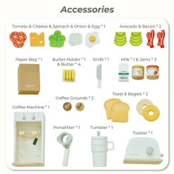 Little Chef Santa Barbara Wooden Healthy Breakfast to Go