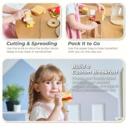 Little Chef Santa Barbara Wooden Healthy Breakfast to Go