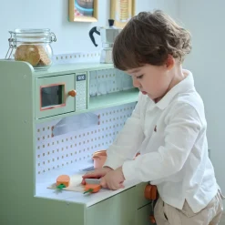 Little Chef St. Louis Wooden Play Kitchen with Sink & Ice Dispenser - Green
