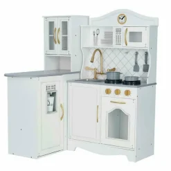 Little Chef Upper East Retro Play Kitchen - White / Gold