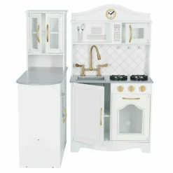 Little Chef Upper East Retro Play Kitchen - White / Gold