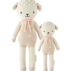 Little 13" Lucy the Lamb (Pastel) Hand-Knit Doll