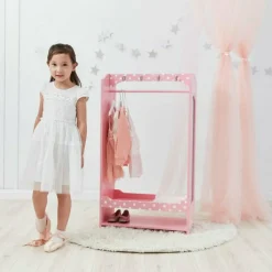Little Princess Bella Clothing Rack with Storage - Pink