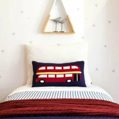 London Double Decker Bus Pillow