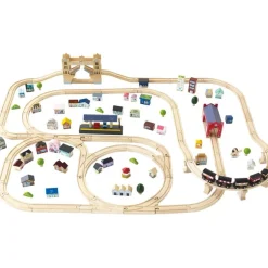 London Wood Train Set – 120 Pieces
