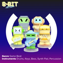 Loops Lab 8 Bit Allstars: 5 Figurines Game Music Band