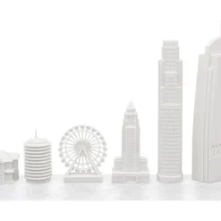 Los Angeles Edition Acrylic Chess Set with Marble Hatch Board