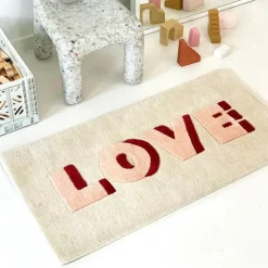 Love Rug - Cream/Red