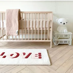 Love Rug - Cream/Red