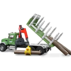 Mack Granite Timber Truck with Loading Crane & 3 Trunks