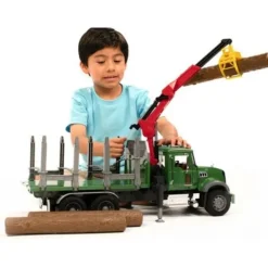 Mack Granite Timber Truck with Loading Crane & 3 Trunks