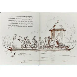 Make Way For Ducklings Book in Teal Blue Italian Leather