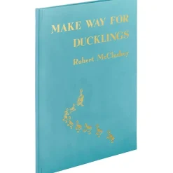 Make Way For Ducklings Book in Teal Blue Italian Leather