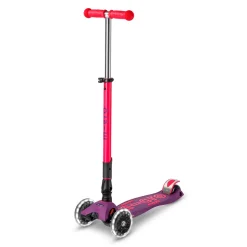 Maxi Deluxe Foldable Neon LED Scooter - Ultra Pink
