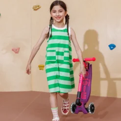 Maxi Deluxe Foldable Neon LED Scooter - Ultra Pink