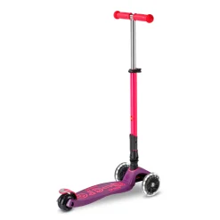 Maxi Deluxe Foldable Neon LED Scooter - Ultra Pink