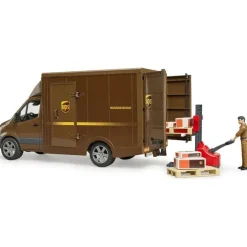 MB Sprinter UPS Truck with Driver Figure and Accessories