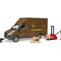 MB Sprinter UPS Truck with Driver Figure and Accessories