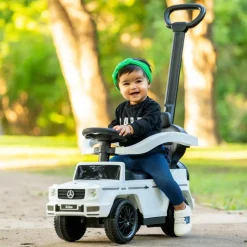 Mercedes G-Wagon 3 In 1 Push Car - White