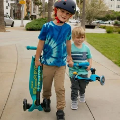 Micro Maxi Foldable LED Scooter - Petrol Green