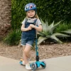 Micro Mini Foldable LED Scooter - Ocean Blue
