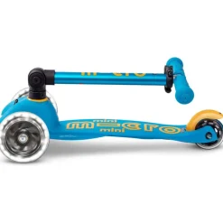 Micro Mini Foldable LED Scooter - Ocean Blue