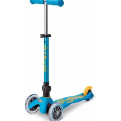 Micro Mini Foldable LED Scooter - Ocean Blue