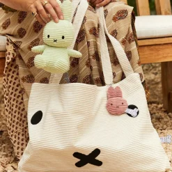 Miffy Flat ECO Corduroy Keychain - Dusty Rose