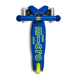 Mini Deluxe Foldable LED Scooter - Neon Canary Yellow/Blue