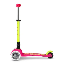 Mini Deluxe Foldable LED Scooter - Neon Flamingo Pink/Yellow