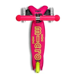 Mini Deluxe Foldable LED Scooter - Neon Flamingo Pink/Yellow
