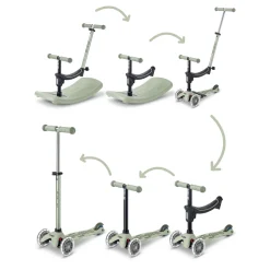 Mini Deluxe Rock & Go LED Scooter - Olive Sage
