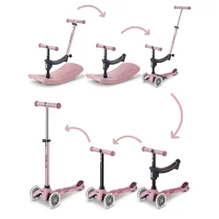 Mini Deluxe Rock & Go LED Scooter - Dusty Rose