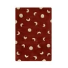 Moon Rug - Brick Red & Gold