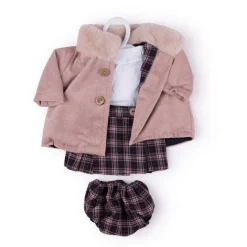 My FAO Doll Deluxe Dress - Dark Pink Plaid