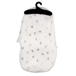 My FAO Doll Swaddle - White With Gold Hearts