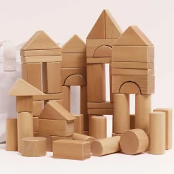 Natural Wood Building Blocks