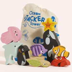 Ocean Life Stacking Animals & Bag