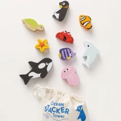 Ocean Life Stacking Animals & Bag